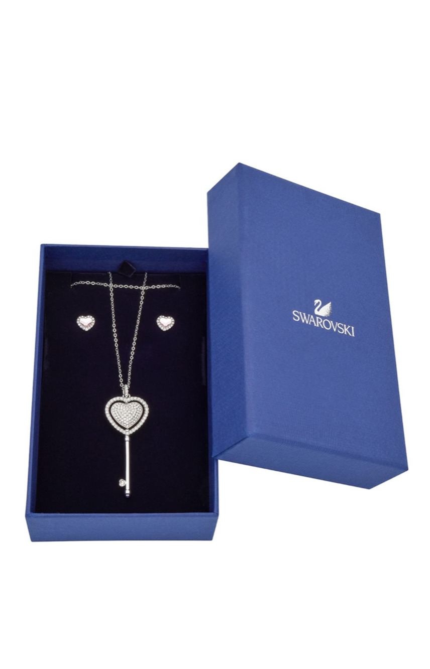 Swarovski Heart Set Necklace and Earrings Set